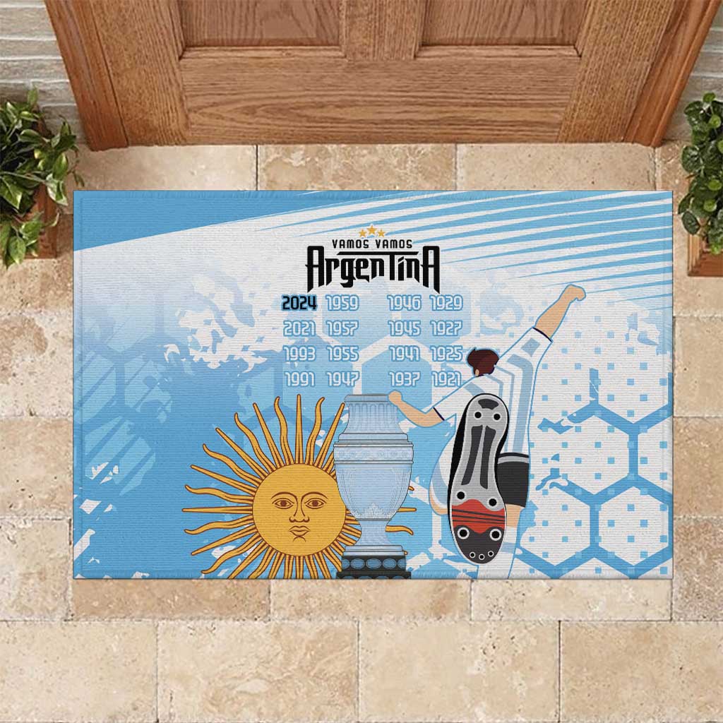 Argentina Football Rubber Doormat Campeones De la Historia - Blue Style - Wonder Print Shop