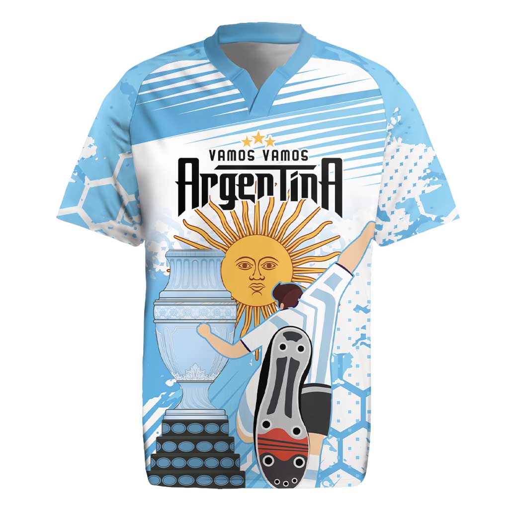 Argentina Football Rugby Jersey Campeones De la Historia - Blue Style - Wonder Print Shop