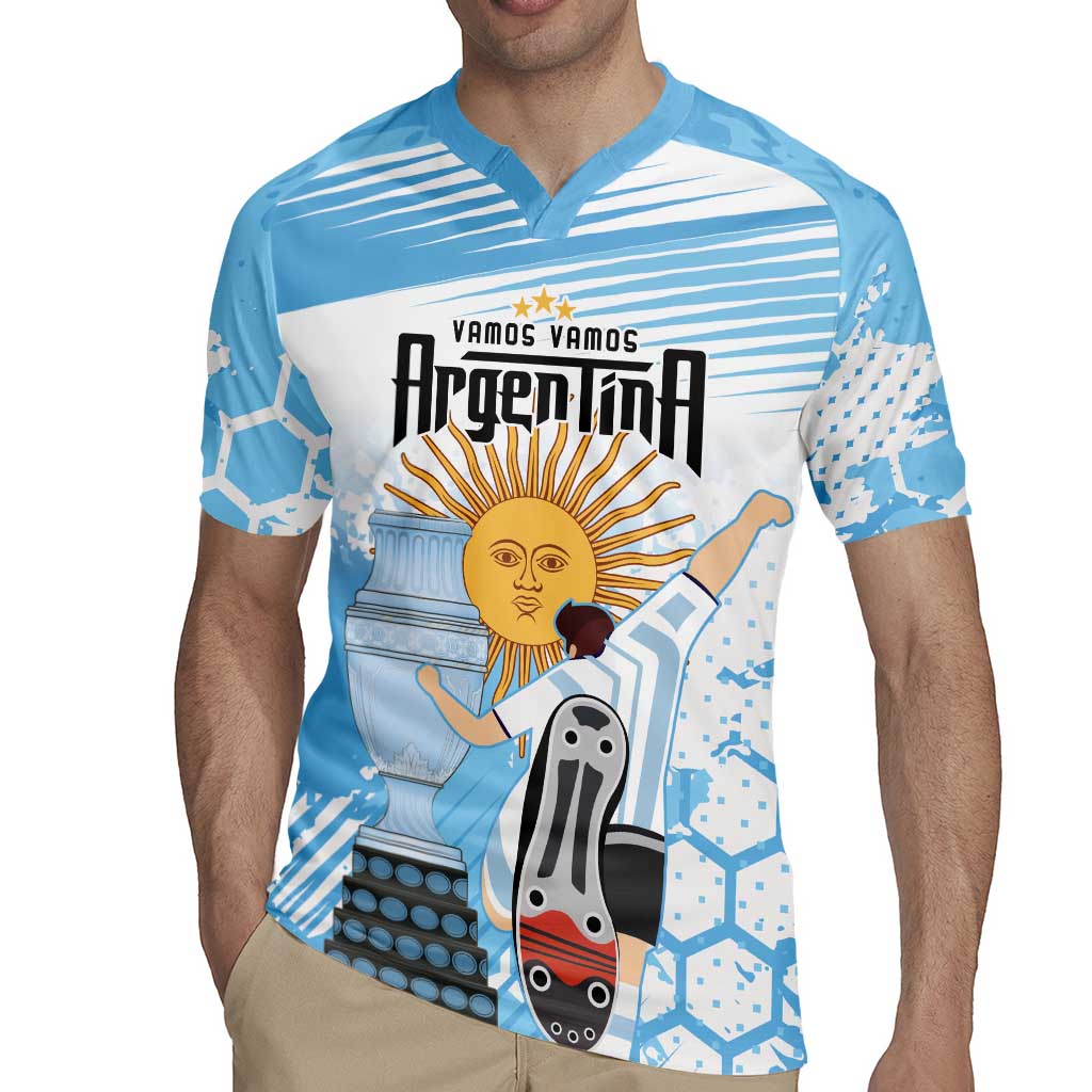 Argentina Football Rugby Jersey Campeones De la Historia - Blue Style - Wonder Print Shop