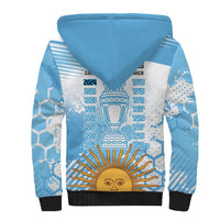 Argentina Football Sherpa Hoodie Campeones De la Historia - Blue Style - Wonder Print Shop
