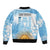 Argentina Football Sleeve Zip Bomber Jacket Campeones De la Historia - Blue Style - Wonder Print Shop