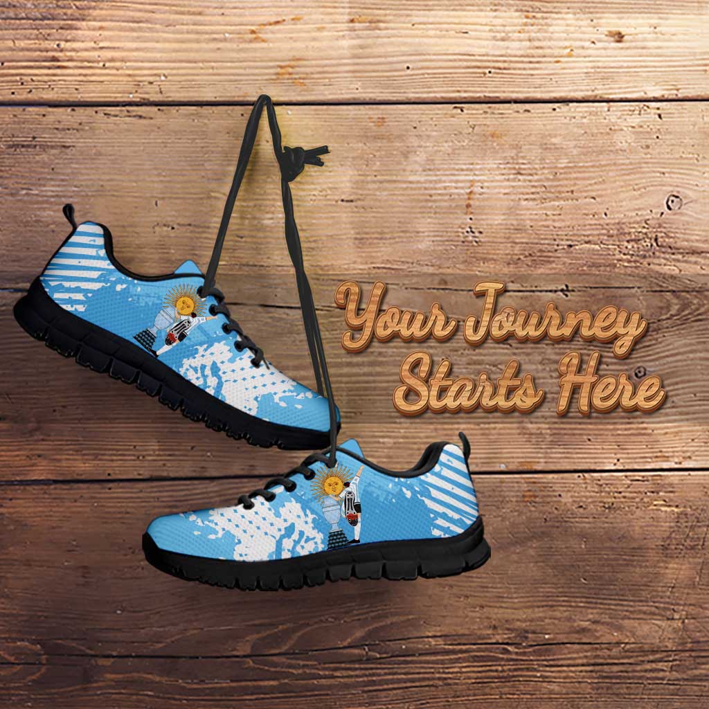 Argentina Football Sneakers Campeones De la Historia - Blue Style - Wonder Print Shop