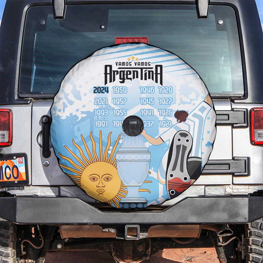 Argentina Football Spare Tire Cover Campeones De la Historia - Blue Style - Wonder Print Shop