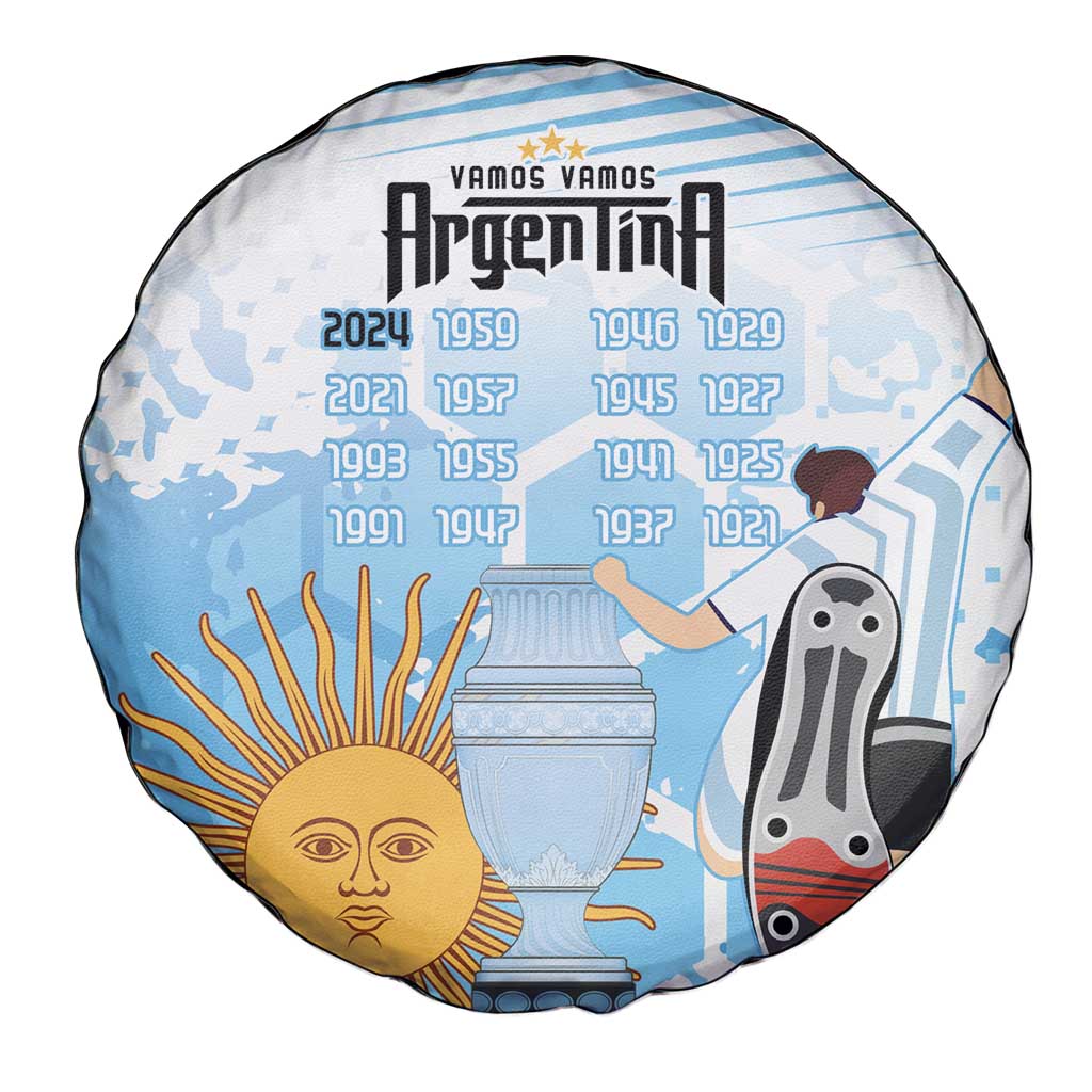 Argentina Football Spare Tire Cover Campeones De la Historia - Blue Style - Wonder Print Shop