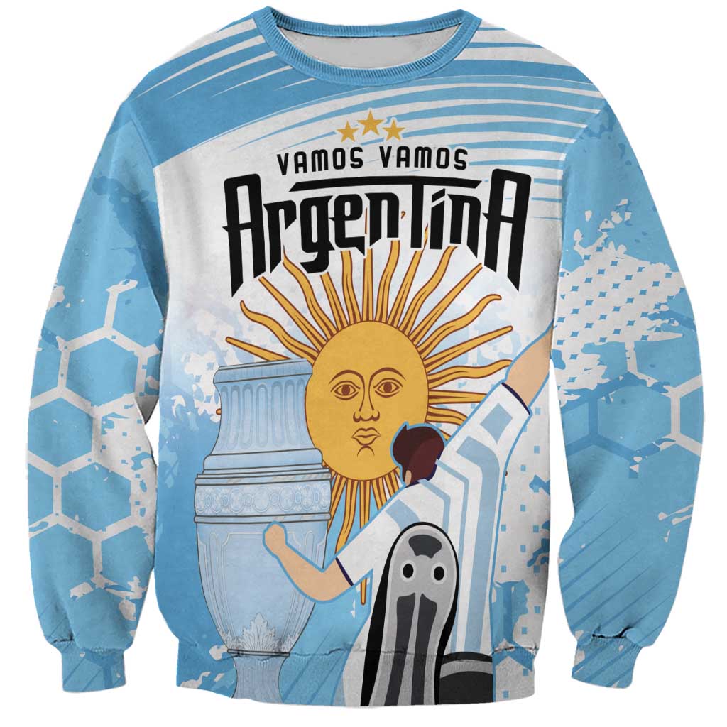 Argentina Football Sweatshirt Campeones De la Historia - Blue Style - Wonder Print Shop