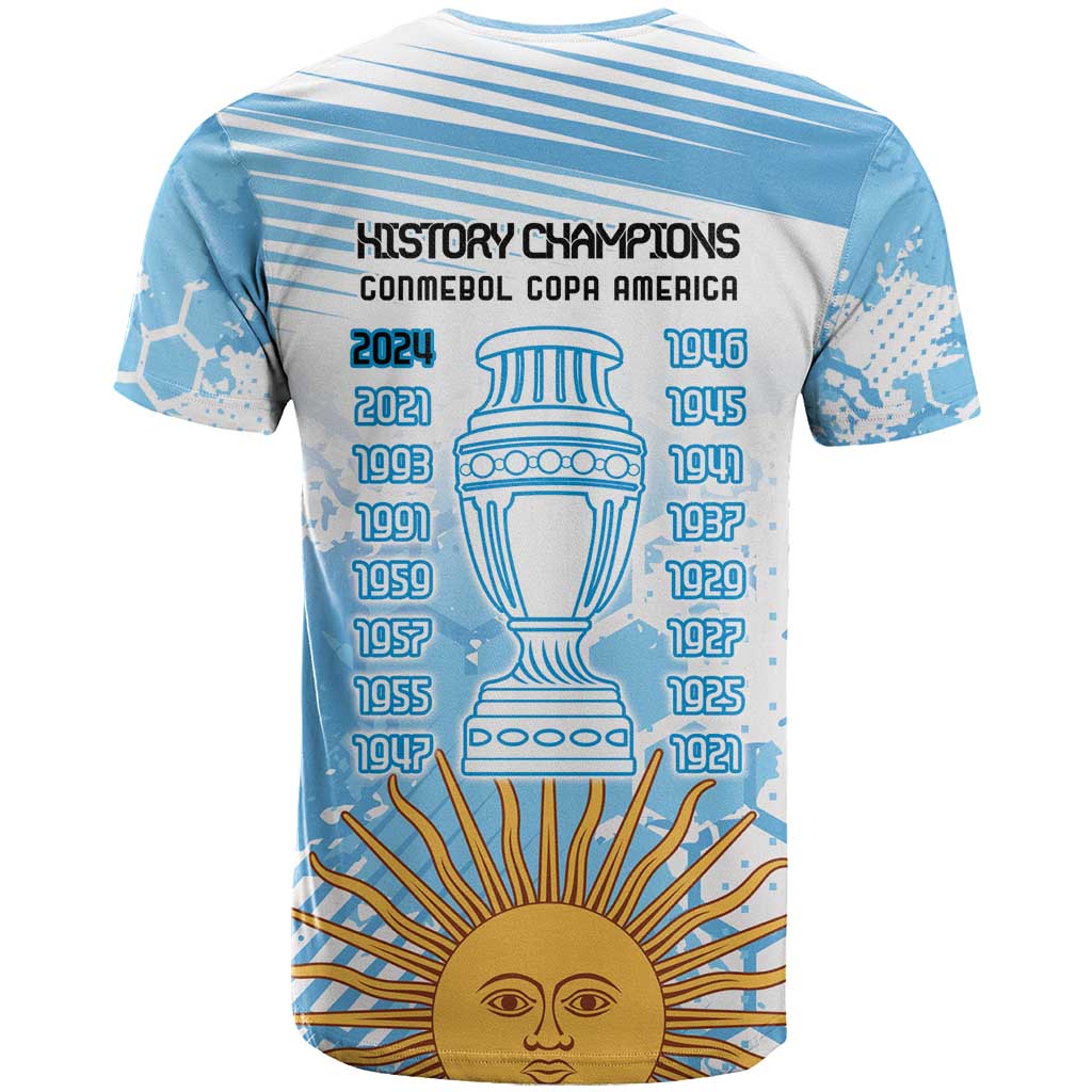 Argentina Football T Shirt Campeones De la Historia - Blue Style - Wonder Print Shop