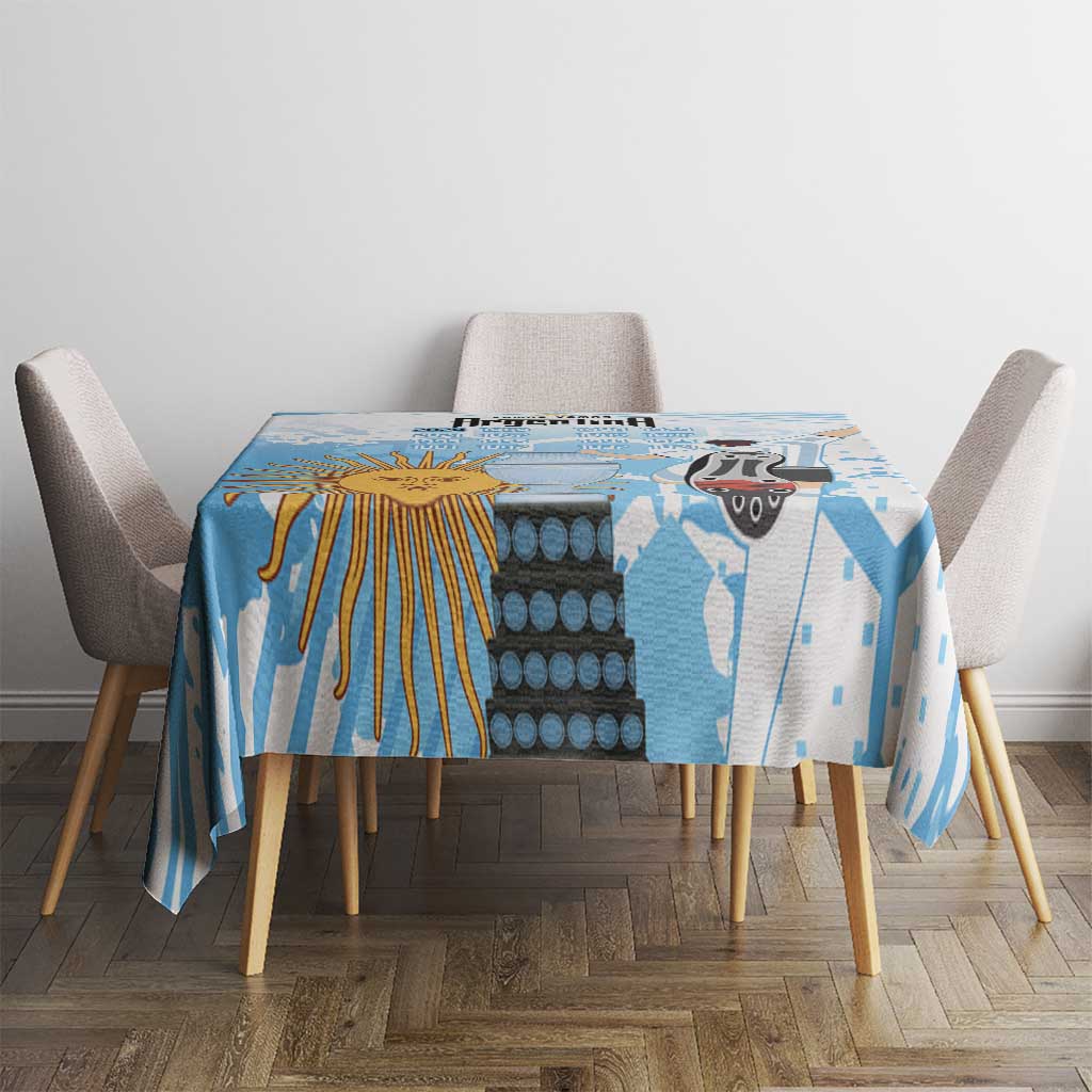 Argentina Football Tablecloth Campeones De la Historia - Blue Style - Wonder Print Shop