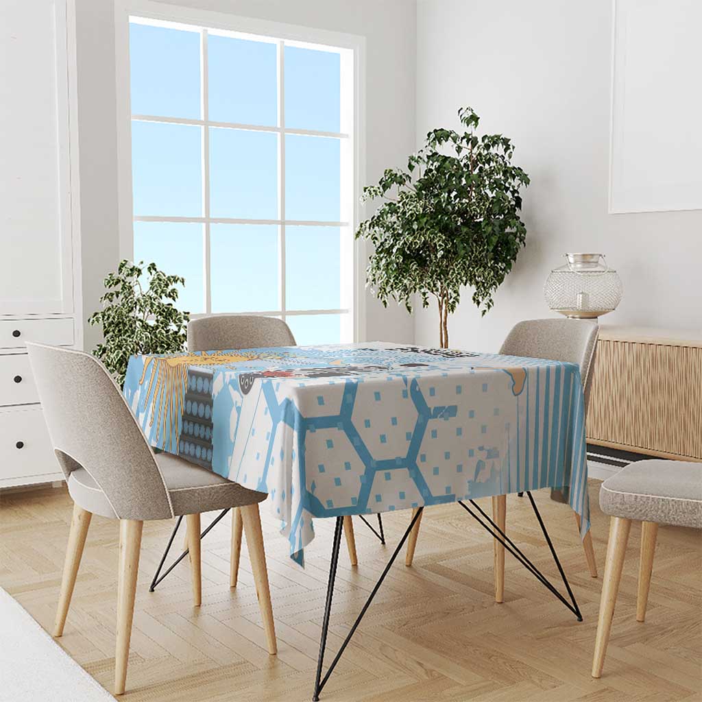 Argentina Football Tablecloth Campeones De la Historia - Blue Style - Wonder Print Shop