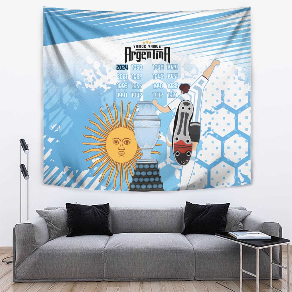 Argentina Football Tapestry Campeones De la Historia - Blue Style - Wonder Print Shop