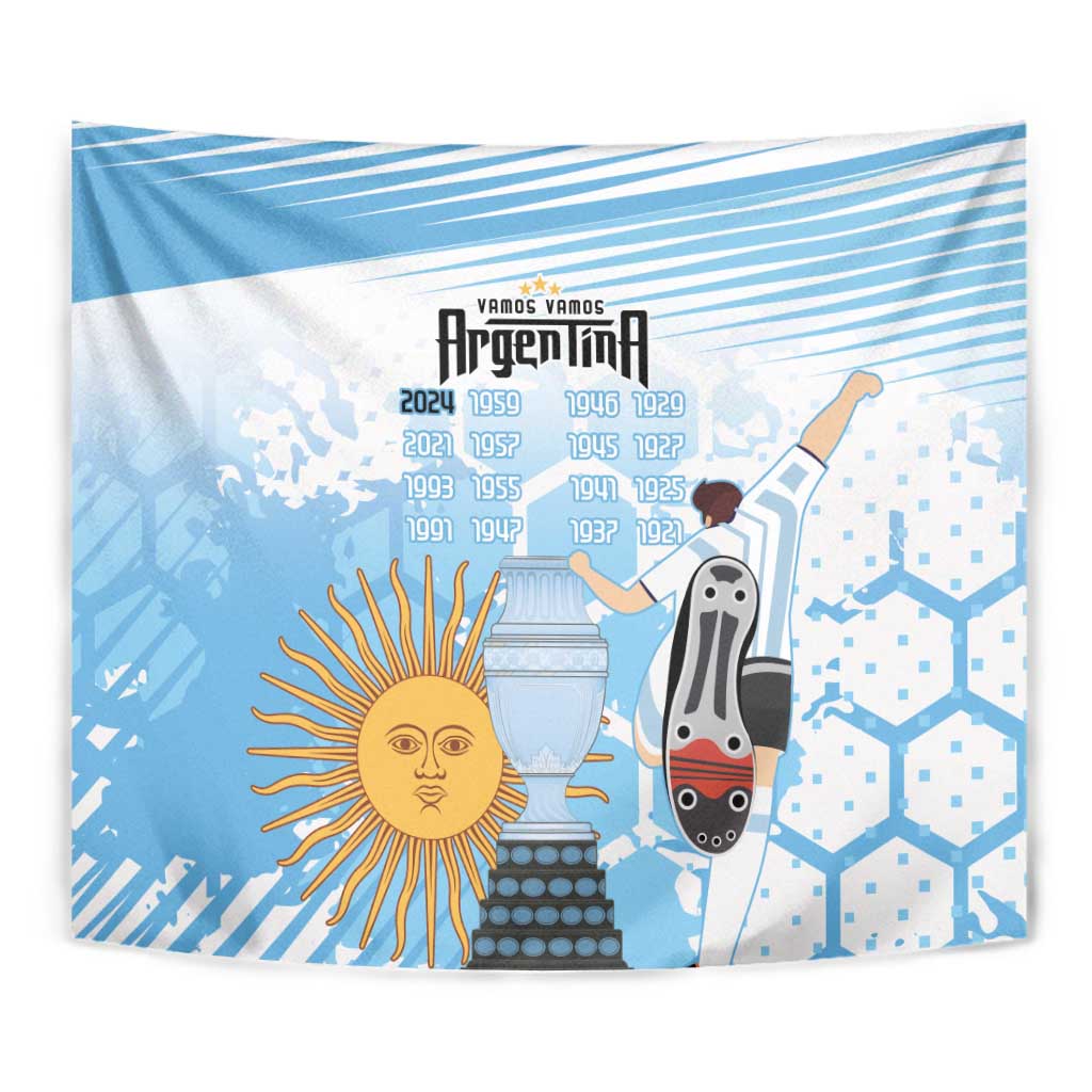 Argentina Football Tapestry Campeones De la Historia - Blue Style - Wonder Print Shop
