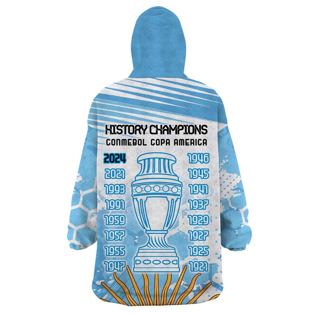 Argentina Football Wearable Blanket Hoodie Campeones De la Historia - Blue Style - Wonder Print Shop