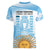 Argentina Football Women V-Neck T-Shirt Campeones De la Historia - Blue Style - Wonder Print Shop