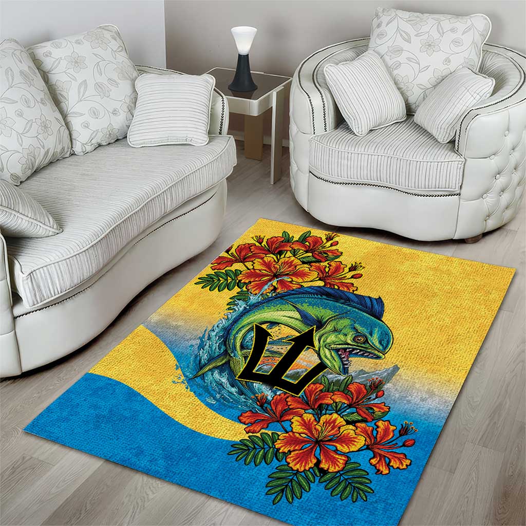 Barbados Mahi-mahi Trident Area Rug - Wonder Print Shop