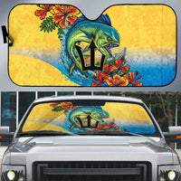 Barbados Mahi-mahi Trident Auto Sun Shade - Wonder Print Shop