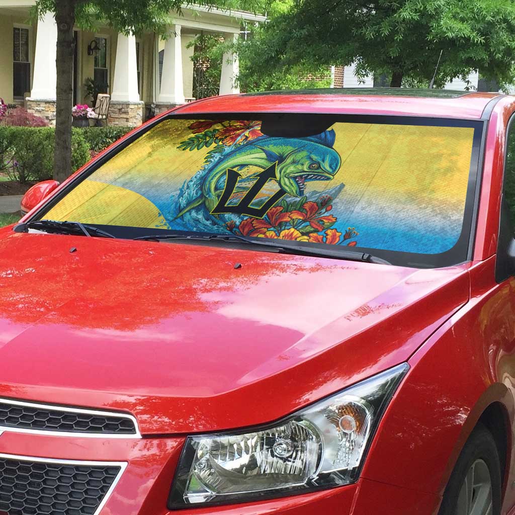 Barbados Mahi-mahi Trident Auto Sun Shade - Wonder Print Shop