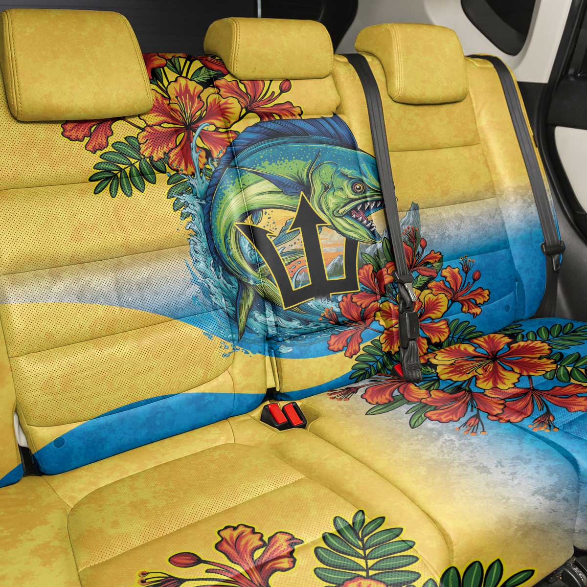Barbados Mahi-mahi Trident Back Car Seat Cover - Wonder Print Shop