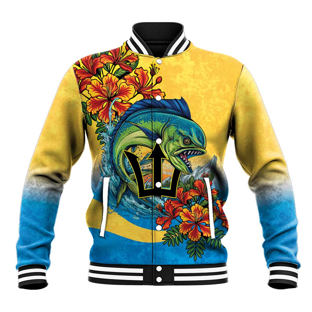 Barbados Mahi-mahi Trident Baseball Jacket - Wonder Print Shop