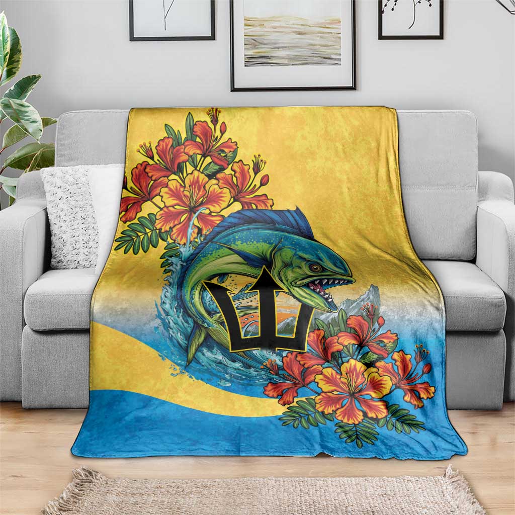 Barbados Mahi-mahi Trident Blanket - Wonder Print Shop