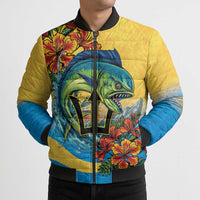 Barbados Mahi-mahi Trident Bomber Puffer Jacket - Wonder Print Shop