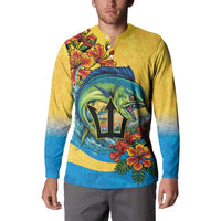 Barbados Mahi-mahi Trident Button Sweatshirt - Wonder Print Shop