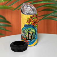 Barbados Mahi-mahi Trident 4 in 1 Can Cooler Tumbler - Wonder Print Shop