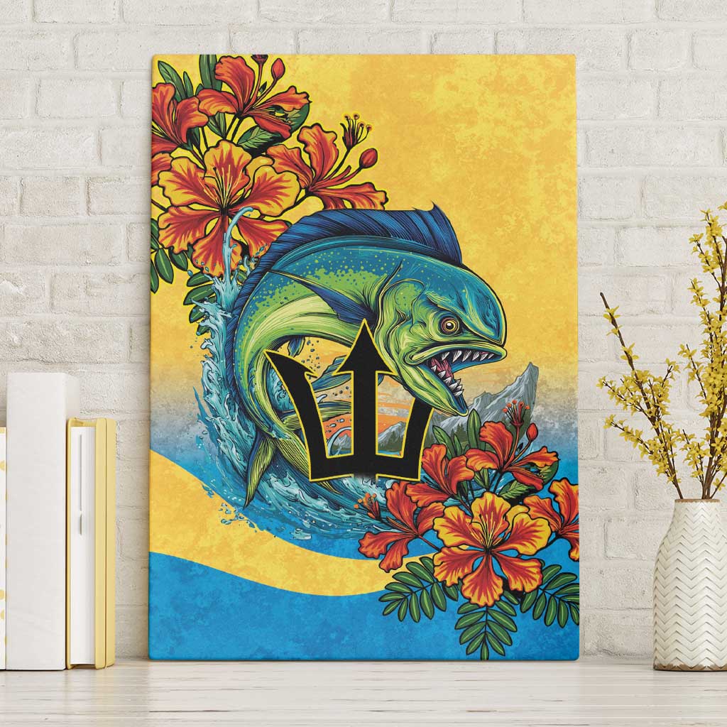 Barbados Mahi-mahi Trident Canvas Wall Art - Wonder Print Shop