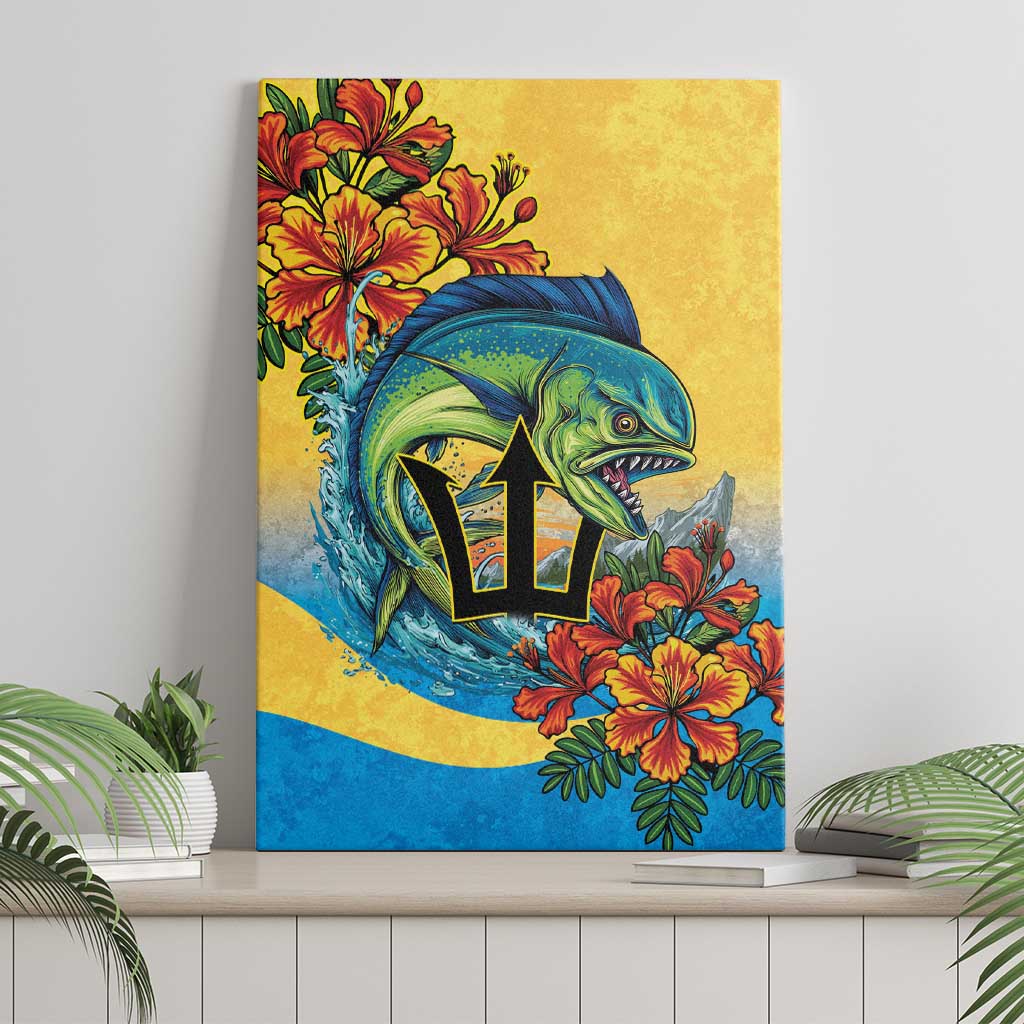 Barbados Mahi-mahi Trident Canvas Wall Art - Wonder Print Shop