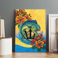 Barbados Mahi-mahi Trident Canvas Wall Art - Wonder Print Shop
