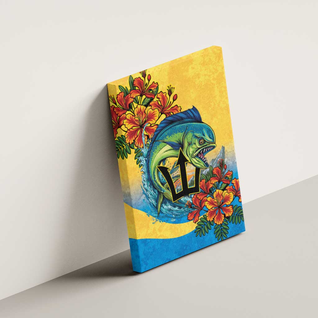 Barbados Mahi-mahi Trident Canvas Wall Art - Wonder Print Shop