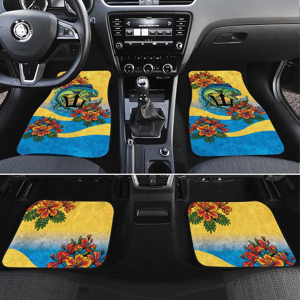 Barbados Mahi-mahi Trident Car Mats - Wonder Print Shop