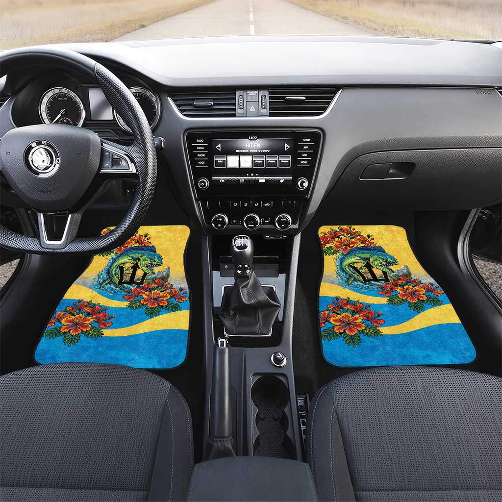 Barbados Mahi-mahi Trident Car Mats - Wonder Print Shop