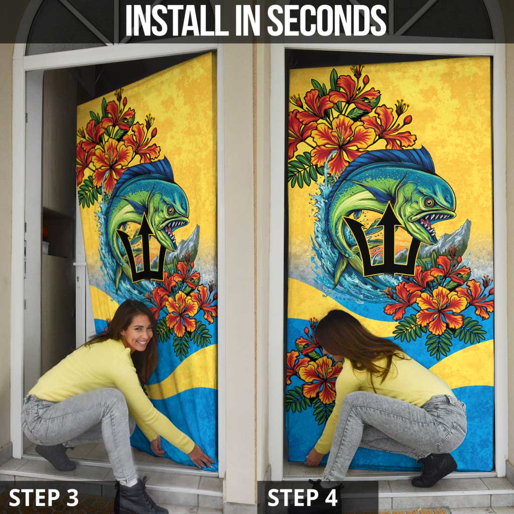 Barbados Mahi-mahi Trident Door Cover - Wonder Print Shop