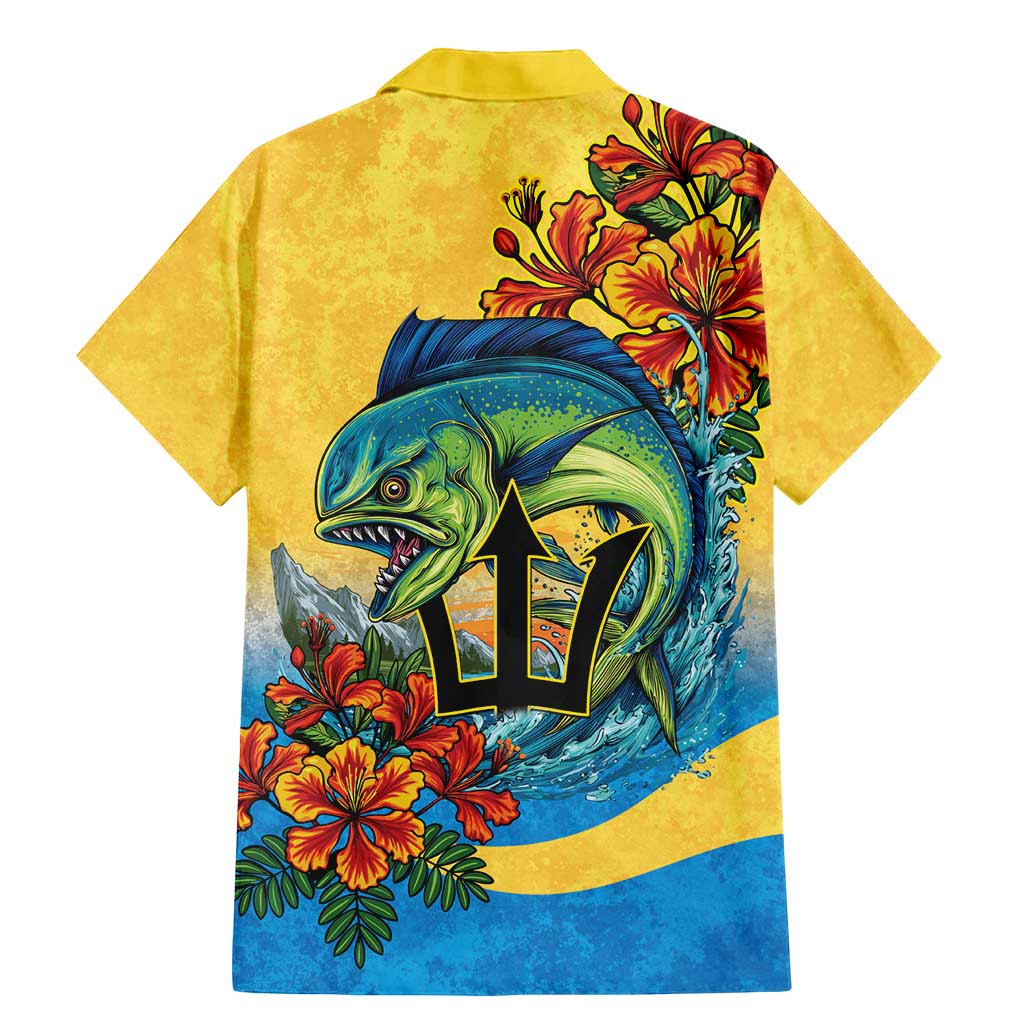 Barbados Mahi-mahi Trident Family Matching Mermaid Dress and Hawaiian Shirt - Wonder Print Shop