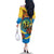 Barbados Mahi-mahi Trident Family Matching Off The Shoulder Long Sleeve Dress and Hawaiian Shirt - Wonder Print Shop