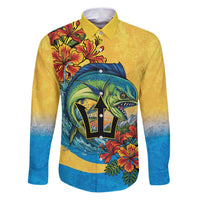 Barbados Mahi-mahi Trident Family Matching Puletasi and Hawaiian Shirt - Wonder Print Shop