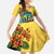 Barbados Mahi-mahi Trident Family Matching Summer Maxi Dress and Hawaiian Shirt - Wonder Print Shop