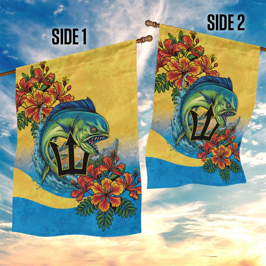 Barbados Mahi-mahi Trident Garden Flag - Wonder Print Shop