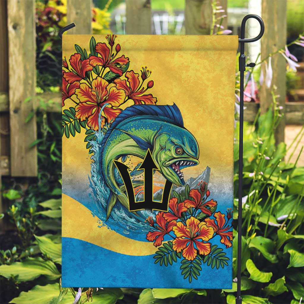 Barbados Mahi-mahi Trident Garden Flag - Wonder Print Shop
