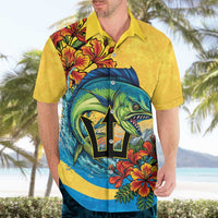 Barbados Mahi-mahi Trident Hawaiian Shirt - Wonder Print Shop