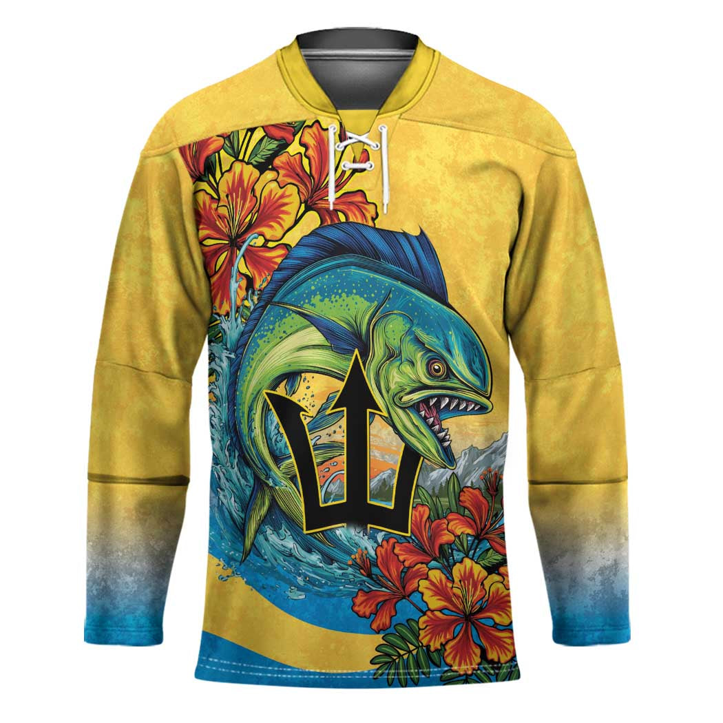 Barbados Mahi-mahi Trident Hockey Jersey - Wonder Print Shop