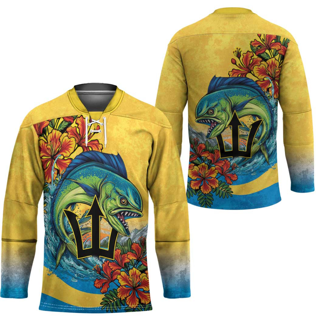 Barbados Mahi-mahi Trident Hockey Jersey - Wonder Print Shop