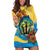 Barbados Mahi-mahi Trident Hoodie Dress - Wonder Print Shop
