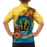 Barbados Mahi-mahi Trident Kid Hawaiian Shirt - Wonder Print Shop