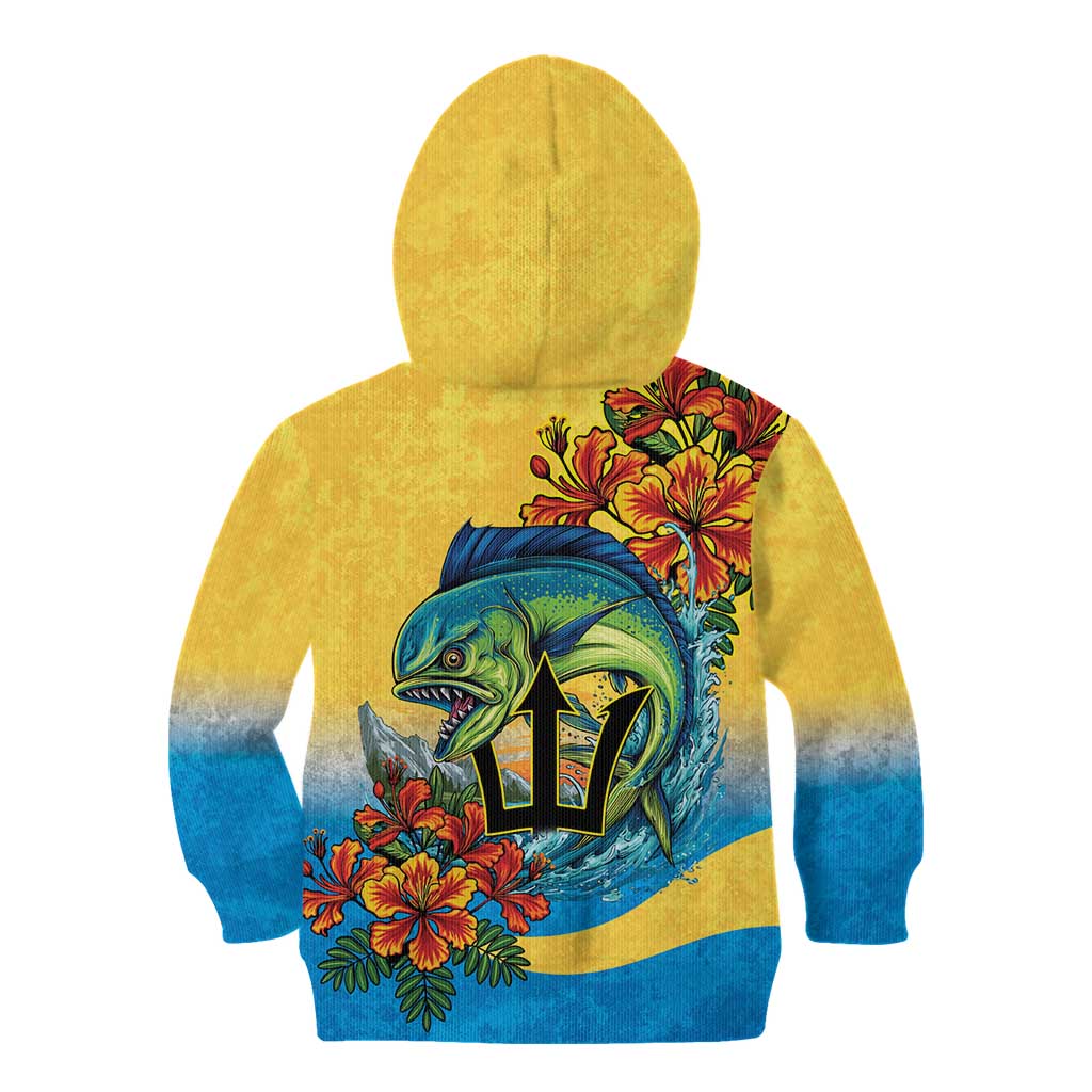 Barbados Mahi-mahi Trident Kid Hoodie - Wonder Print Shop