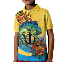 Barbados Mahi-mahi Trident Kid Polo Shirt - Wonder Print Shop