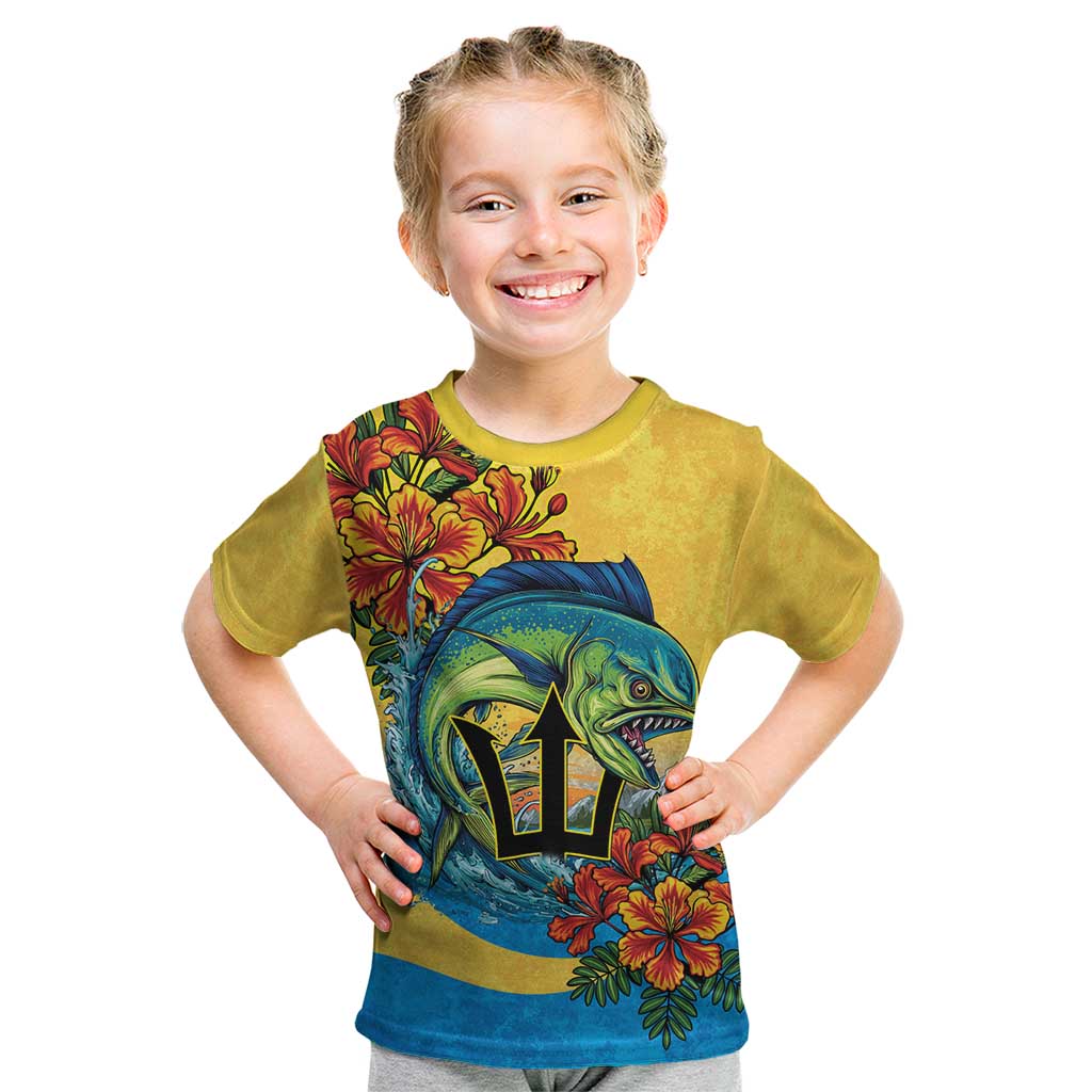 Barbados Mahi-mahi Trident Kid T Shirt - Wonder Print Shop