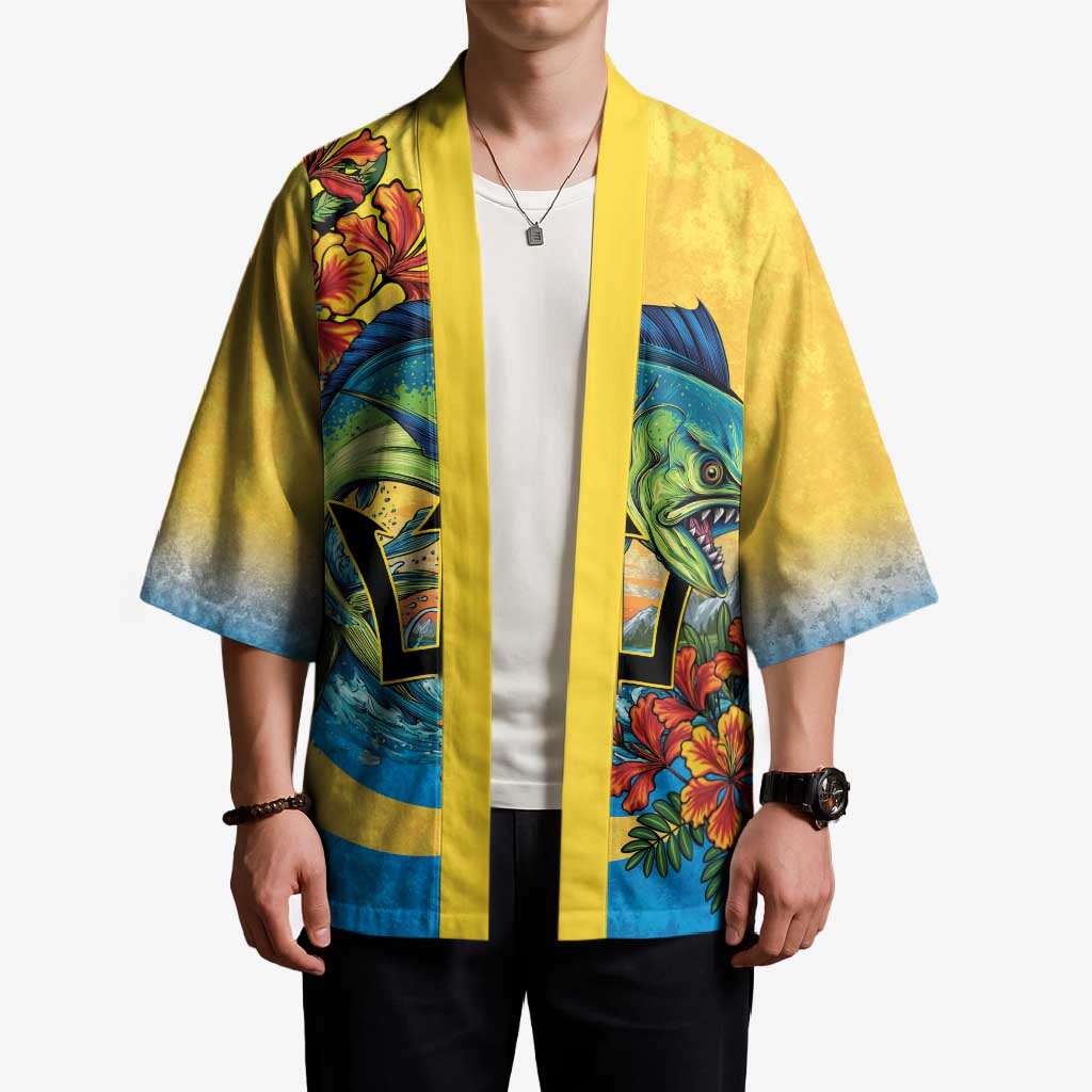 Barbados Mahi-mahi Trident Kimono - Wonder Print Shop