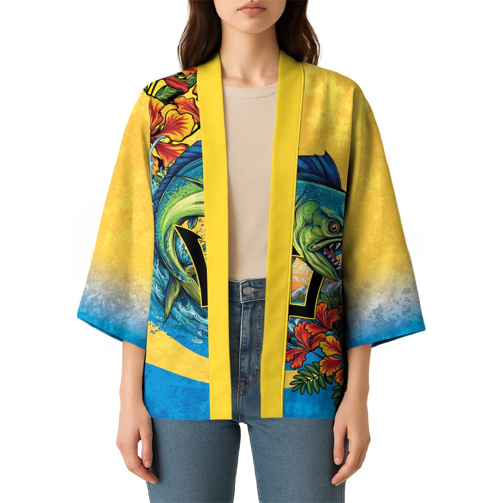 Barbados Mahi-mahi Trident Kimono - Wonder Print Shop