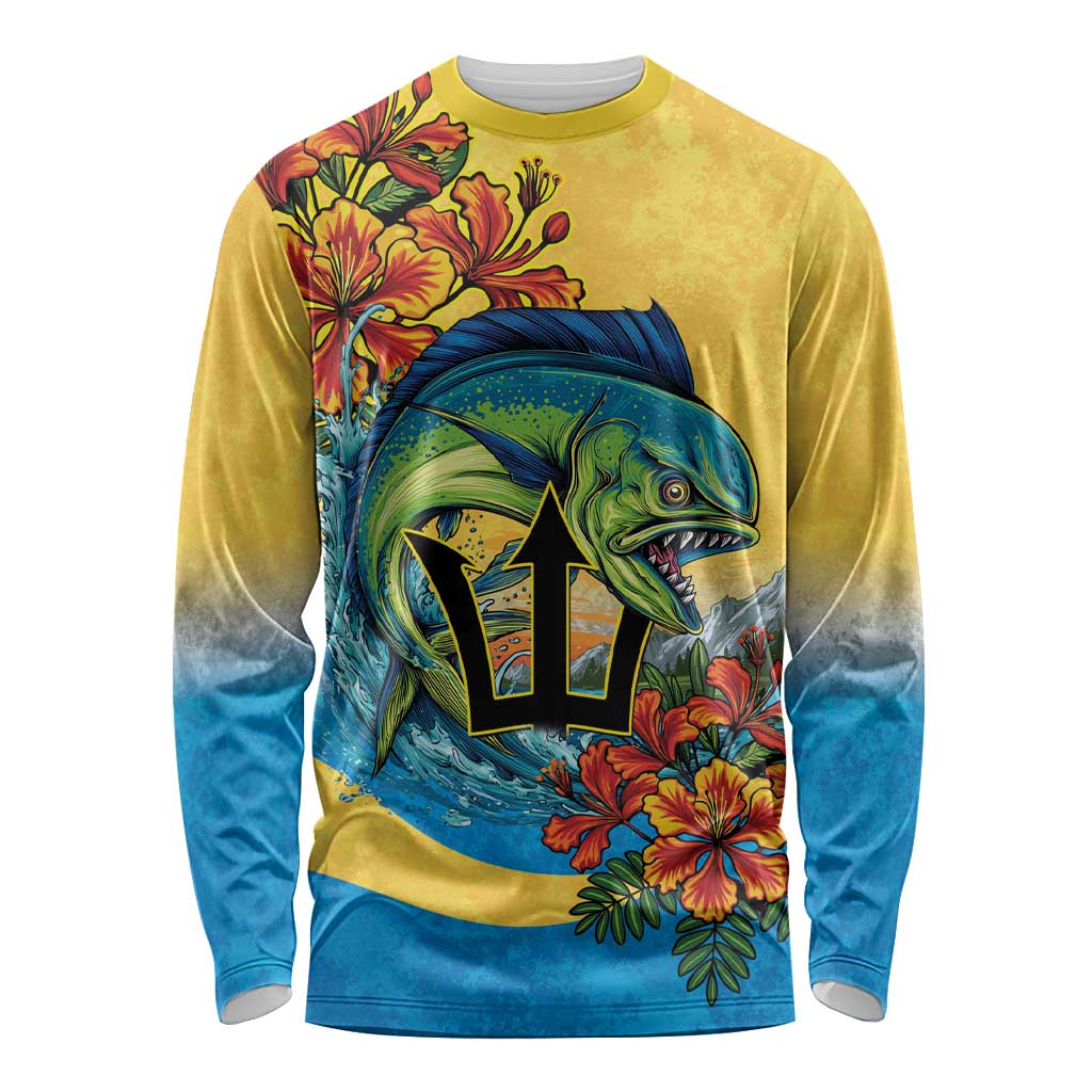 Barbados Mahi-mahi Trident Long Sleeve Shirt - Wonder Print Shop