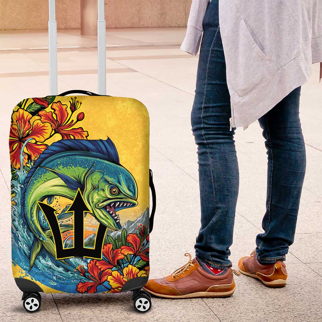 Barbados Mahi-mahi Trident Luggage Cover - Wonder Print Shop